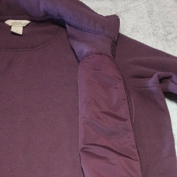 Natural Reflections Womens Fleece Purple Jacket Size XL Zip Up EUC - Picture 4 of 10